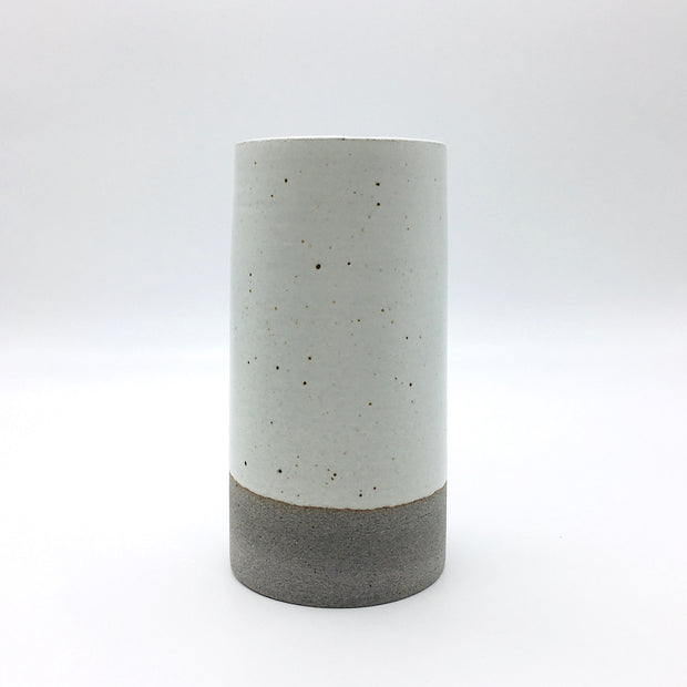 Tawa Vase | 4" x 8" | Greystone/Snow White