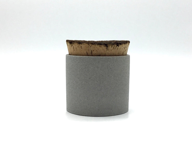 Canister w/ Bark Top | 4" x 4" | Greystone/RAW (CC)