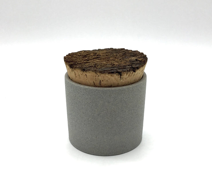 Canister w/ Bark Top | 4" x 4" | Greystone/RAW (CC)
