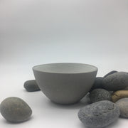 Humble Ceramics | Stillness Collection | Enoki Bowl | EB1-G-S | Greystone/Snow White | 