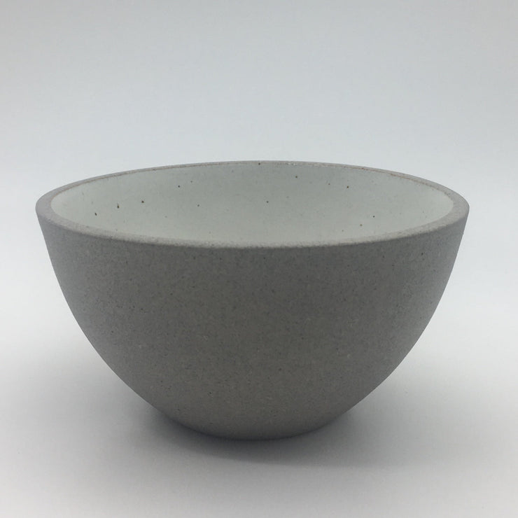 Humble Ceramics | Stillness Collection | Enoki Bowl | EB1-G-S | Greystone/Snow White | 