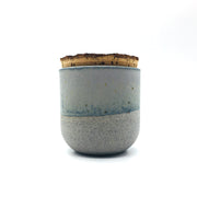 Alder Canister w/ Bark Top | 3" x 3" | Greystone/Delphinium