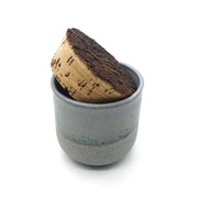 Alder Canister w/ Bark Top | 3" x 3" | Greystone/Delphinium