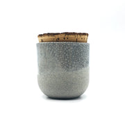 Alder Canister w/ Bark Top | 3" x 3" | Greystone/Mojave Crackle