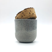 Alder Canister w/ Bark Top | 3" x 3" | Greystone/Mojave Crackle