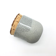 Alder Canister w/ Bark Top | 3" x 3" | Greystone/Mojave Crackle