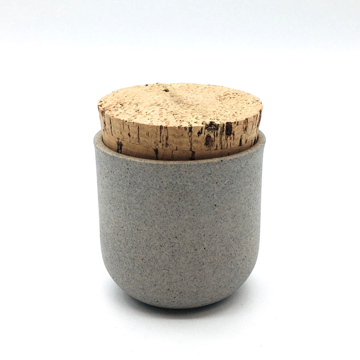Alder Canister w/ Classic Cork | 3" x 3" | Greystone/Raw
