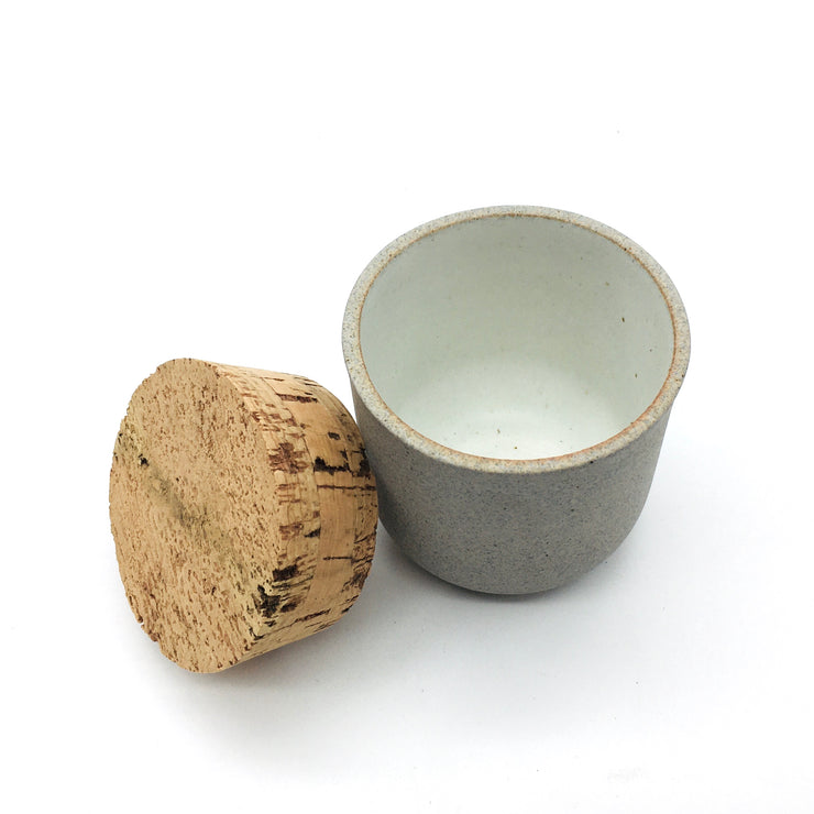 Alder Canister w/ Classic Cork | 3" x 3" | Greystone/Raw