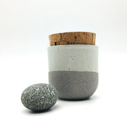 Alder Canister w/ Classic Cork | 3" x 3" | Greystone/Snow White