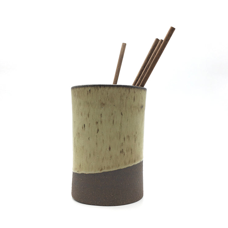 Apple Seed Vase | 4" x 6" | Brownstone/Tortoise Shell