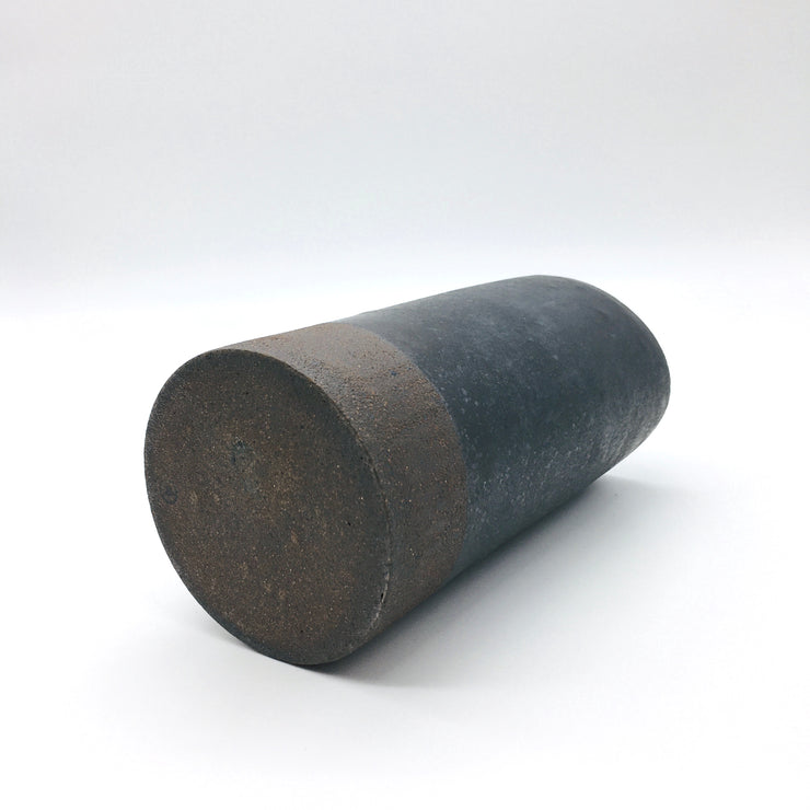 Apple Seed Vase | 4" x 8" | Brownstone/Matte Black