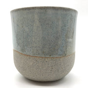 ATMB33-G-KBC | Alder Tumbler | 3" x 3" | Greystone/Korean Blue Celadon | Humble Ceramics |