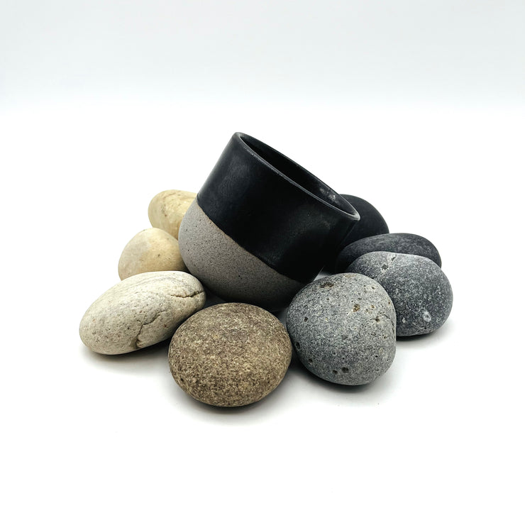 Alder Tumbler | 3.5" x 3.5" | Greystone/Matte Black