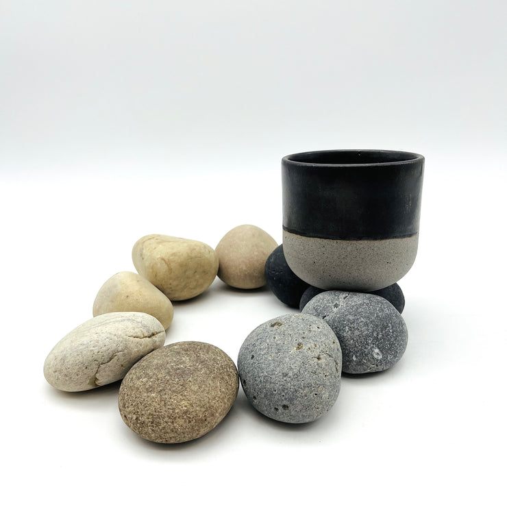 Alder Tumbler | 3.5" x 3.5" | Greystone/Matte Black