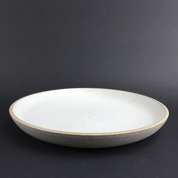 Stillness Bowl - SHALLOW | 10.5" x 1.5" | Stillness Collection | Greystone/Snow White | Humble Ceramics |