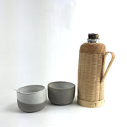 Shown here are Alder Bowls glazed outside  and unglazed. All Greystone/Snow White.