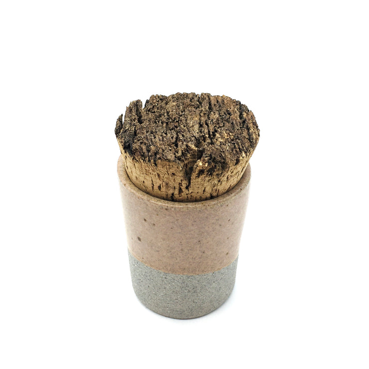 Canister w/ Bark Top | 2 oz | Greystone/English Rose