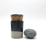 Canister w/ Bark Top | 2 oz | Greystone/Matte Black