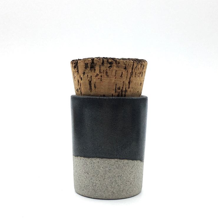 Canister w/ Bark Top | 2 oz | Greystone/Matte Black