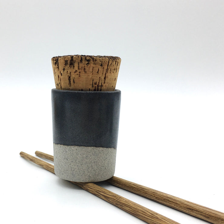 Canister w/ Bark Top | 2 oz | Greystone/Matte Black