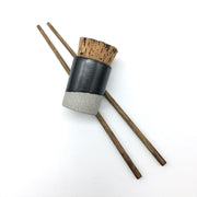 Canister w/ Bark Top | 2 oz | Greystone/Matte Black