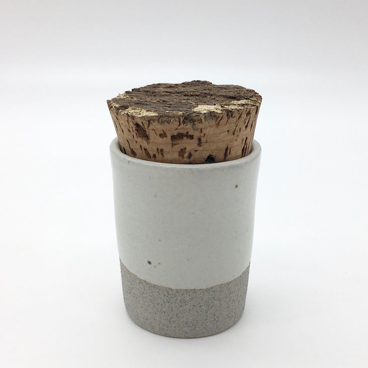 Canister w/ Bark Top | 2 oz | Greystone/Snow White