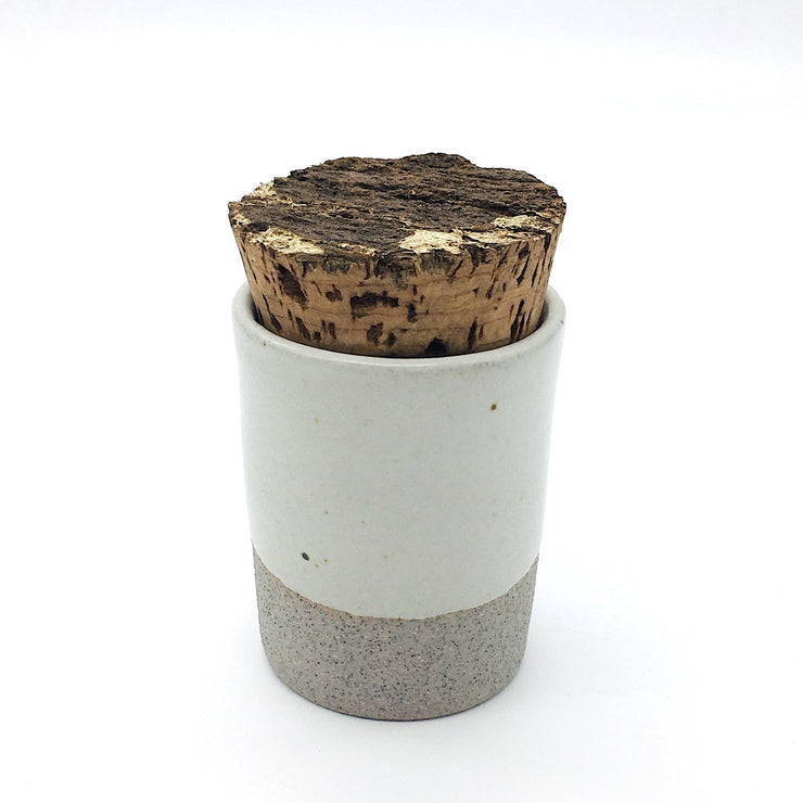 Canister w/ Bark Top | 2 oz | Greystone/Snow White