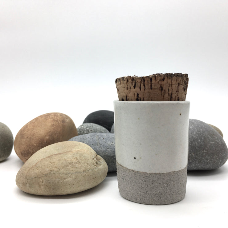 Canister w/ Bark Top | 2 oz | Greystone/Snow White