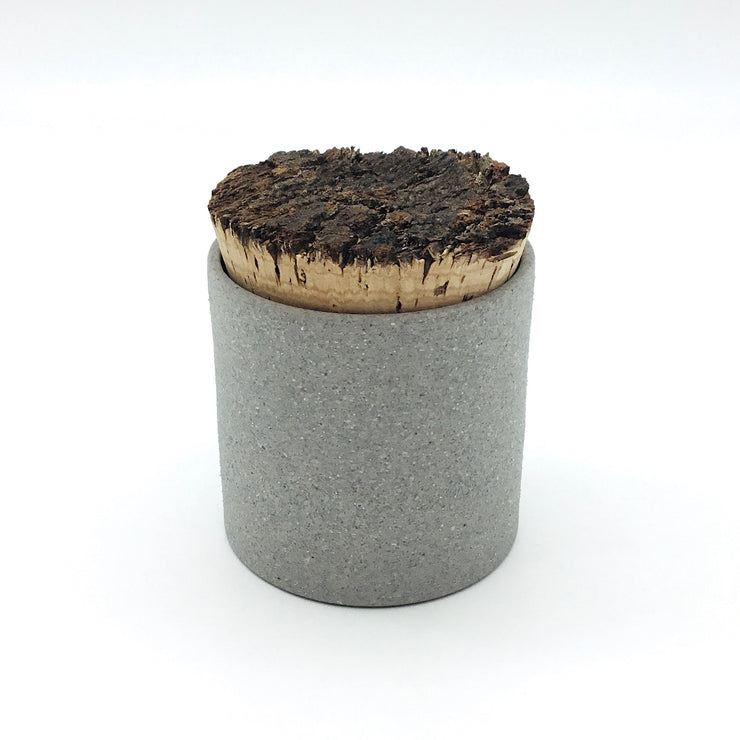 Canister w/ Bark Top | 3" x 3" | Greystone/RAW