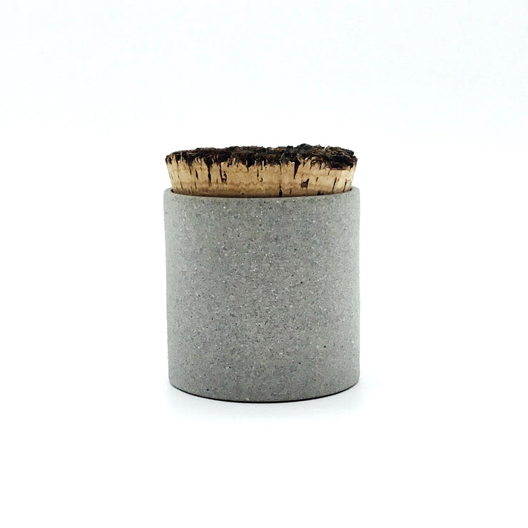 Canister w/ Bark Top | 3" x 3" | Greystone/RAW