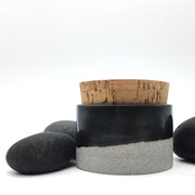 Canister w/ Classic Cork | 3.5" x 2" | Greystone/Matte Black