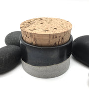 Canister w/ Classic Cork | 3.5" x 2" | Greystone/Matte Black
