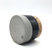 Canister w/ Classic Cork | 3.5" x 2" | Greystone/Matte Black