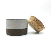 Canister w/ Bark Top | 3.5" x 2.5" | Brownstone/Lavender
