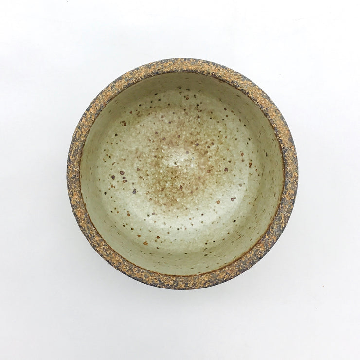 Canister w/ Bark Top | 3.5" x 2" | Sandstone/Raw Exterior/Snow White Interior