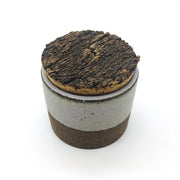 Canister w/ Bark Top | 3.5" x 3" | Brownstone/Lavender
