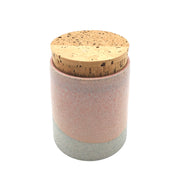 Canister w/ Classic Cork | 4" x 4" | Greystone/English Rose