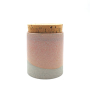 Canister w/ Classic Cork | 4" x 4" | Greystone/English Rose
