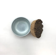 Canister w/ Bark Top | 4.5" x 3" | Greystone/Korean Blue Celadon