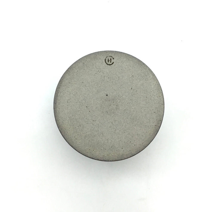 Canister w/ Bark Top | 4.5" x 3" | Greystone/Korean Blue Celadon
