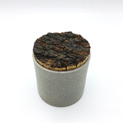 Canister w/ Bark Top | 4.5" x 4.5" | Greystone/Raw