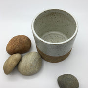 CAN4545-S-S-BT | Canister | 4.5" x 4.5" | Sandstone/Snow White | Humble Ceramics | 