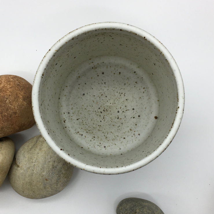 CAN4545-S-S | Canister | 4.5" x 4.5" | Sandstone/Snow White | Humble Ceramics | 