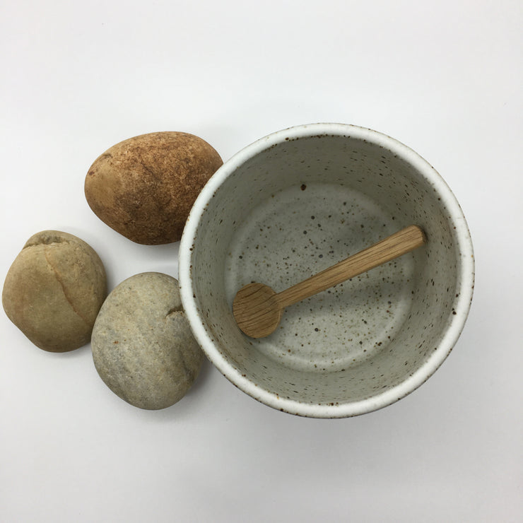 CAN4545-S-S | Canister | 4.5" x 4.5" | Sandstone/Snow White | Humble Ceramics | 