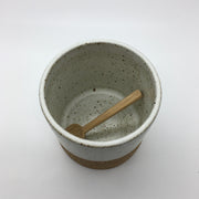 CAN4545-S-S | Canister | 4.5" x 4.5" | Sandstone/Snow White | Humble Ceramics | 