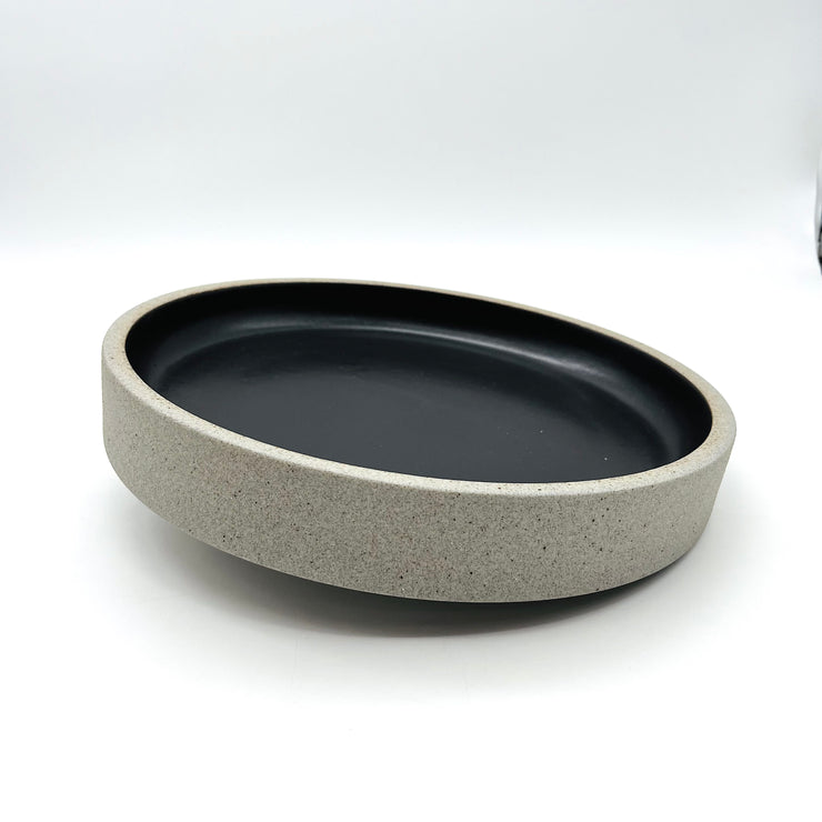 Cazuela Platter | 12" x 2" | Greystone/Matte Black