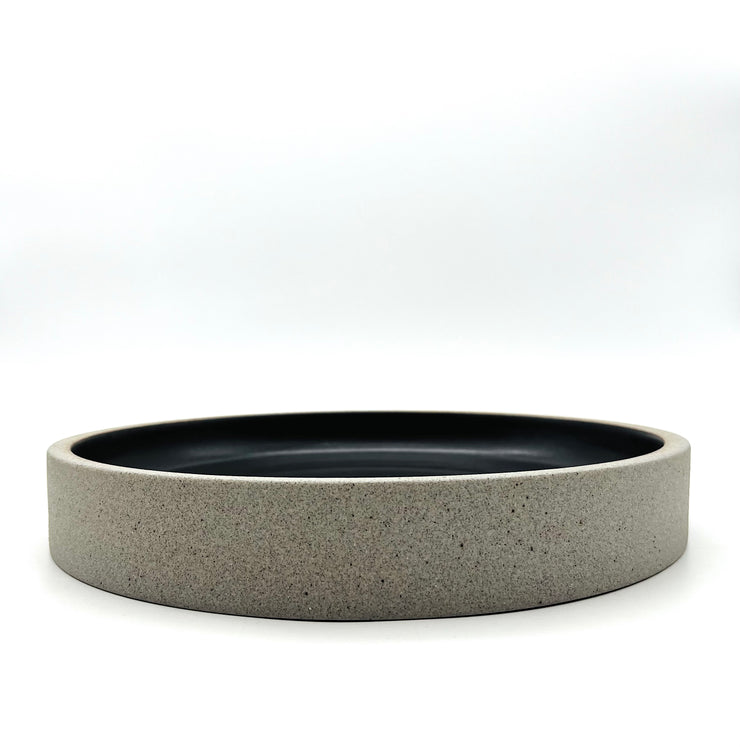 Cazuela Platter | 12" x 2" | Greystone/Matte Black