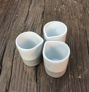 CLCR2-G-S | Clover Creamer | 2 fl oz | Greystone/Sow White | Humble Ceramics | 