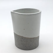 CLCR2-G-S | Clover Creamer | 2 fl oz | Greystone/Sow White | Humble Ceramics | 