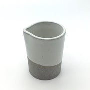 CLCR2-G-S | Clover Creamer | 2 fl oz | Greystone/Sow White | Humble Ceramics | 